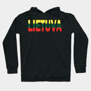 Lietuva Lithuanian Flag Distressed Souvenir Hoodie